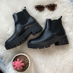 Raid ASOS black platform lug sole ankle boots
